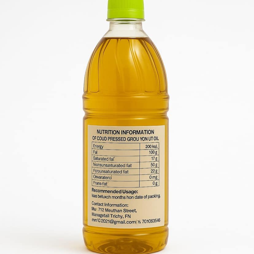 Manaparai Jeevidam Cold Pressed Groundnut Oil view 2