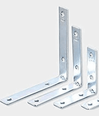 ADISON 8 cm right angle brackets mild steel heavy duty shelf hanging brackets pack of 25 pcs