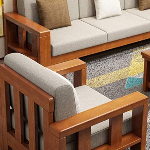 Handicrafts Sheesham Solid Wood 6 Seater Sofa Set with Centre Table for Living Room view 2