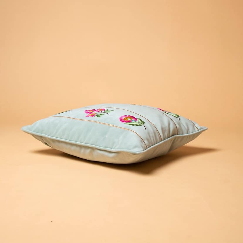 Chann Studio - Mughal Buta Velvet Cushion Covers view 2