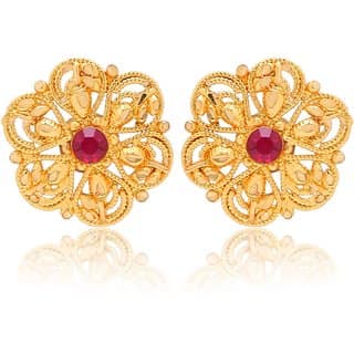 luv fashion Tradtional 1gm jumkhi gold n micron plated