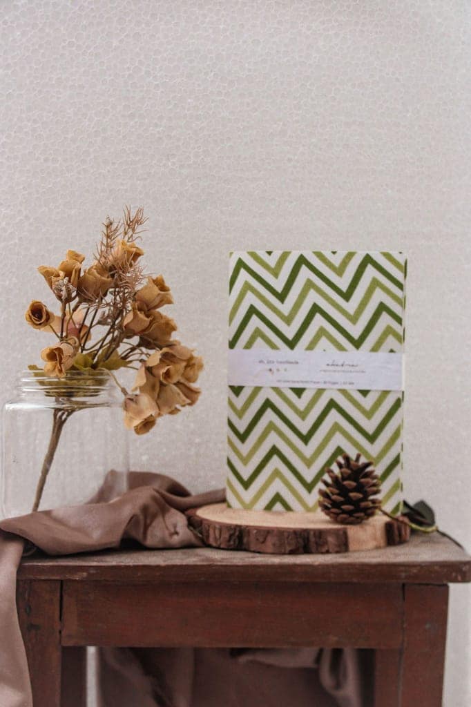 Stationery Loaded Gift hamper personalized by Ekatra Loaded Gift Box - Green chevron view 2
