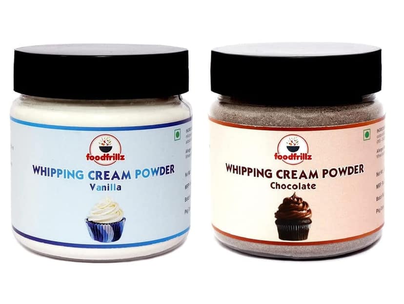 foodfrillz Whipping Cream Powder - All-purpose/Vanilla and Chocolate Flavour Combo (100 g x 2) 200 g view 2