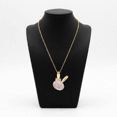 Moonstone Bunny Pendant Necklace | Gold-Tone Anti-Tarnish Imitation Jewellery