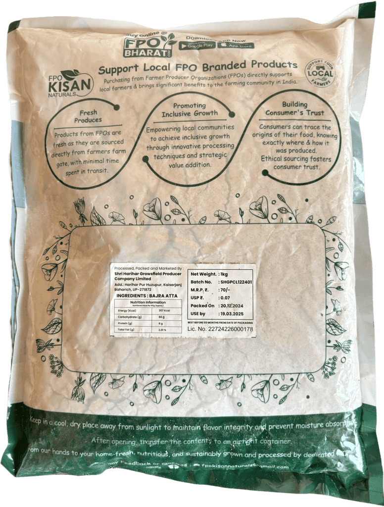 FPO Kisan Naturals Bajra Atta - 1 KG view 2