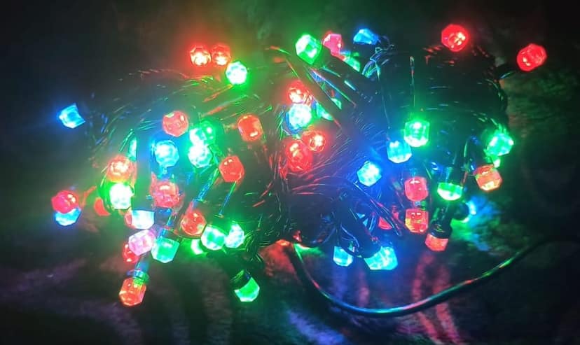 Multicolor RG-RB LED Lighting/Rice Lights/String Lights/Fairy Lights with Color Changing Function, 16 Meter Length & 100 LED Bulbs view 2