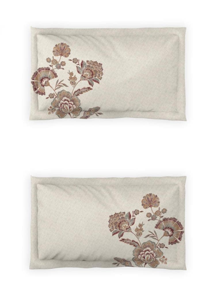 DDECOR - Primary Collection 100% Cotton Floral Pattern 145TC King Bedsheet |229 CM X 274 CM| Brown view 2
