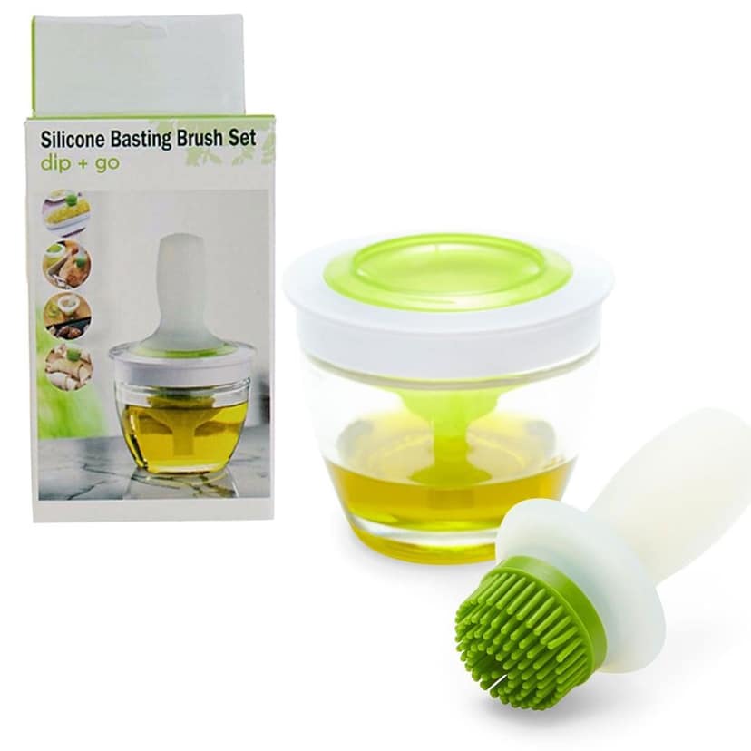 GLOWSERIE Multi-Purpose Glass Oil Bottle with Silicone Brush Lid