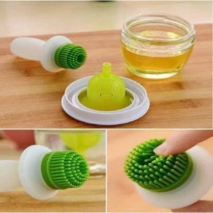 GLOWSERIE Multi-Purpose Glass Oil Bottle with Silicone Brush Lid view 2