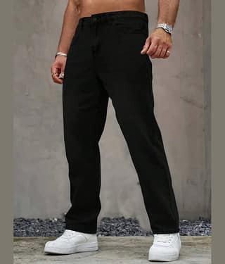 Stylefabs Regular Fit Clean Look Men's Jeans - Black ( Pack of 1 )