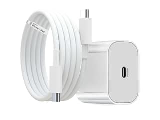 Vaku iPhone Charger Adapter 20W Type-C for iPhone 17, 17 Air, 17 Pro, 17 Pro Max, 16, 16 Plus, 16 Pro, 16 Pro Max, 15, 15 Plus, 15 Pro, 15 Pro Max & Other Devices with 1M USB-C to Type-C Data Cable