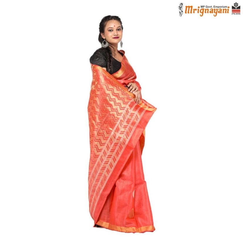 HANDLOOM KOSA SAREE WITH BLOUSE (SKU - 1ST102101221, SAREE - 1217) view 2