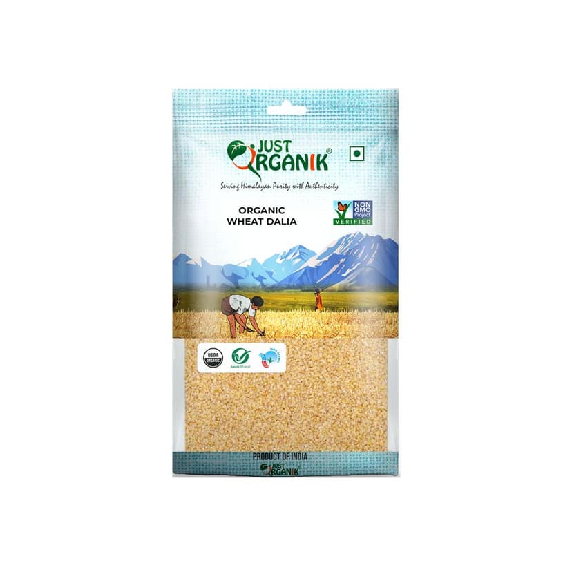 Just Organik Wheat Dalia 500gm, 100% Organic view 2