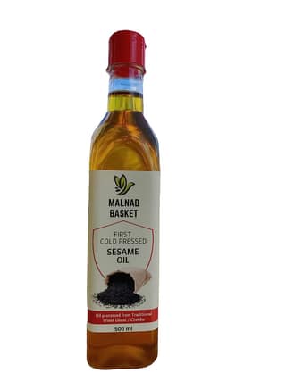 Malnad Basket's Cold Pressed Sesame Oil Orange 500 Ml