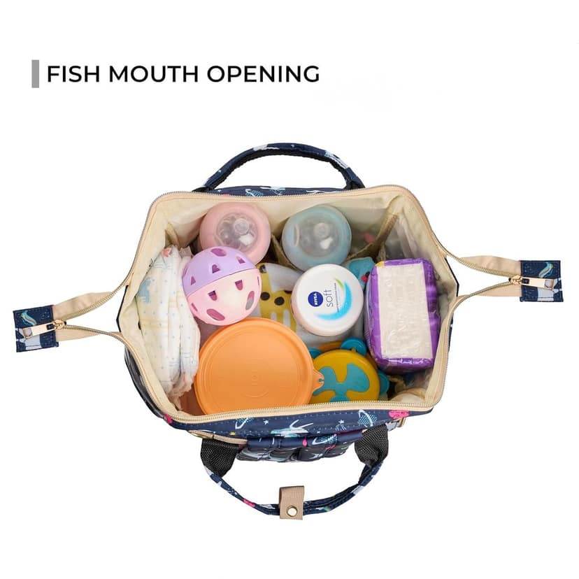Black Diaper Backpack – Classic, Multi-Functional Baby Bag view 2