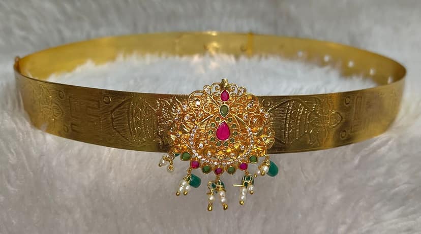 Traditional Indian Gold Plated Kamarband for Women view 2