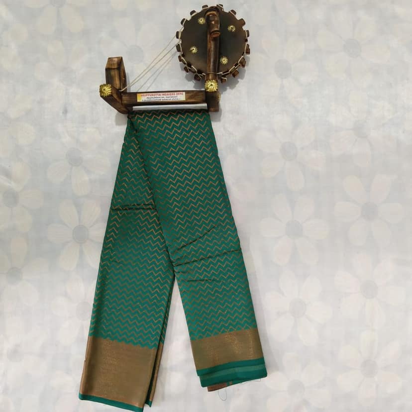 Jacquard Silk Cotton Saree with Blouse view 2