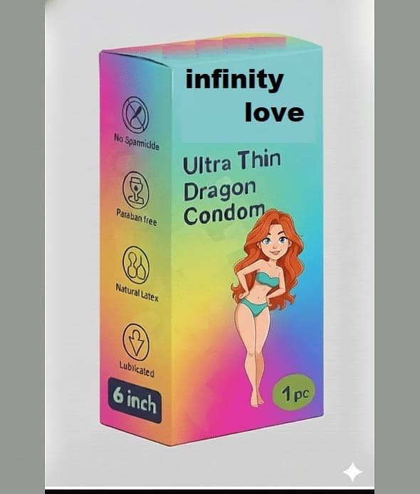 INFINITY LOVE Silicone Dragon 6 Inch Condom For Men | big size 1 Pcs