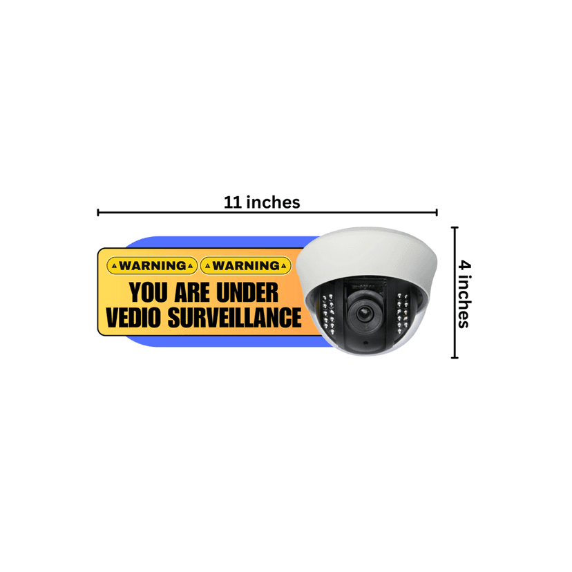 Guardian Eyes: Multicolor Laser-Cut CCTV Surveillance Warning Sticker Set of 3 view 2