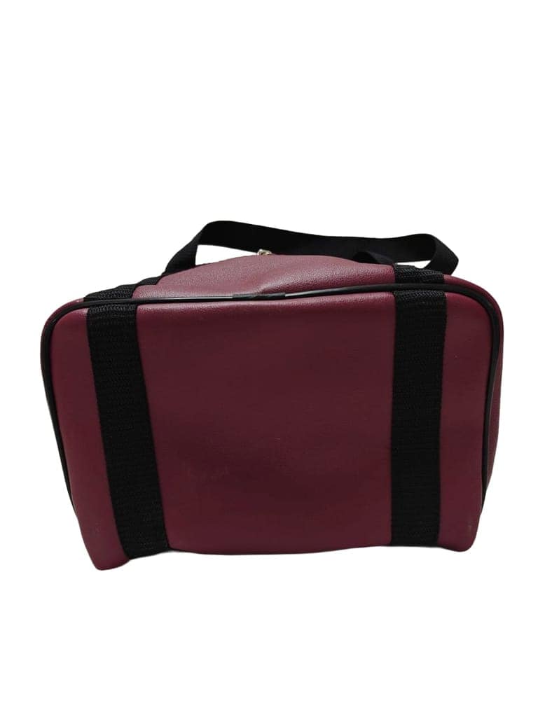 Wine Red Insulated Lunch Bag - Stylish & Durable view 2