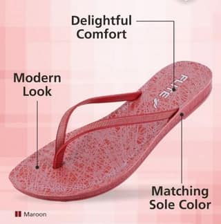 Flite PUL136 Maroon L No 6 Ladies Slipper