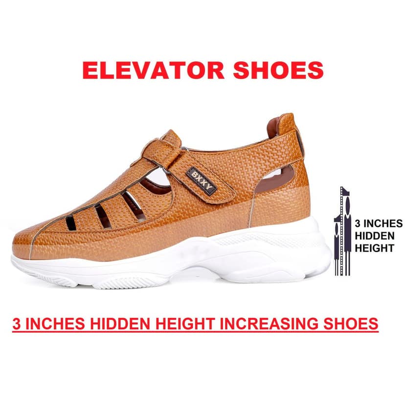 Bxxy's 3 Inch Height Increasing Elevator Sandals for Men view 2