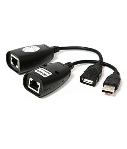 USB RJ45 Extension Adapter Up to 150 Ft Length (Black) view 2