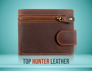 Vital King Men Travel Brown Genuine Leather RFID Wallet (11 Card Slots)