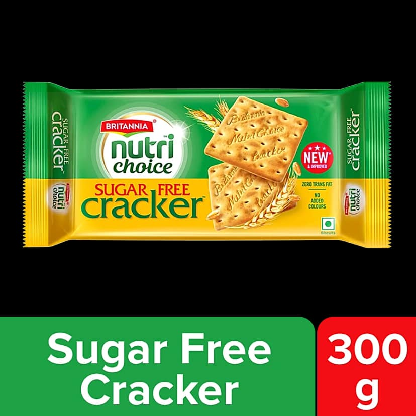 Britannia Nutrichoice Sugar Free Cream Cracker, 300 G