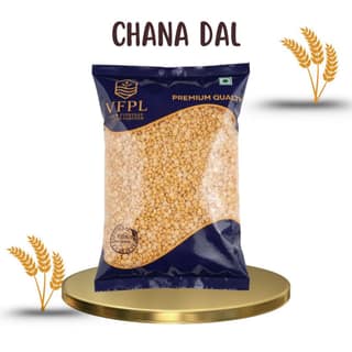 VFPL | Premium Chana Dal (1 kg) split chickpea lentils or split Bengal gram – 100% Natural | Unpolished, Protein-Rich & High in Fiber