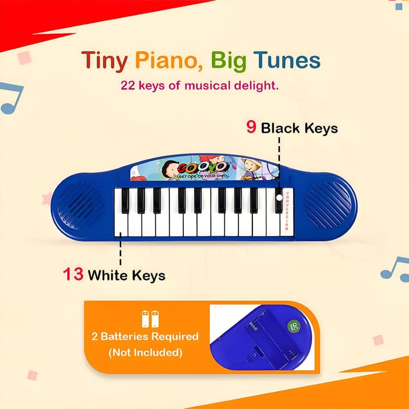 Kids Piano Toy Musical Keyboard | Children's Musical Piano Keyboard Toy with Colorful Keys | Interactive Child's Piano Toy | Musical Toy Piano Keyboard for Kids | Child's First Piano Keyboard Toy | Perfect First Piano for Toddlers & Preschoolers view 2