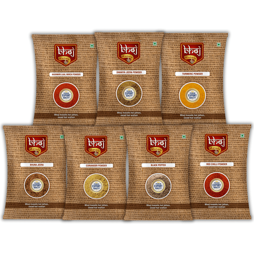 Daily Use Masale Combo Total 700gm ( 7 x 100 gram)- No Onion No Garlic ( Jain Masale)