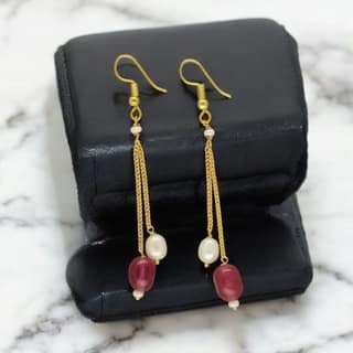 Sri Jagdamba Pearls Ancy Pearl Earrings For Women Girls