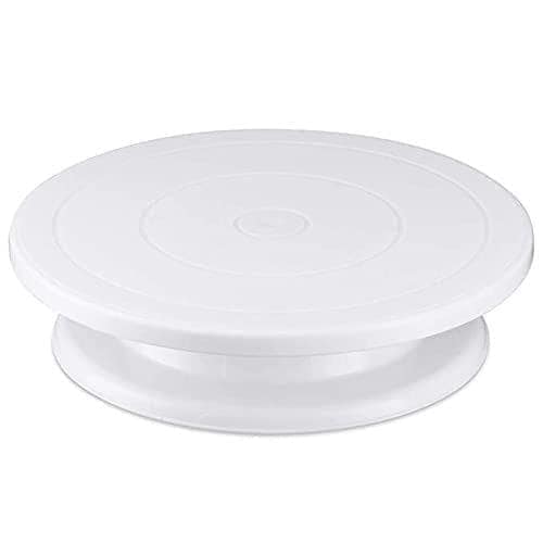 Store4Hope 11 Inch Rotating Cake Turntable, Turns Smoothly Revolving Cake Stand White Cake Decorating Kit Display Stand Baking Tools Accessories Supplies for Decoration