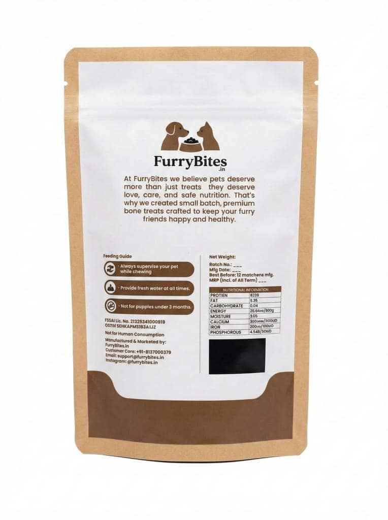FurryBites 4 Inch Dog Bone Treats – Premium Chew Sticks for Dogs (2 Pcs Pack) view 2