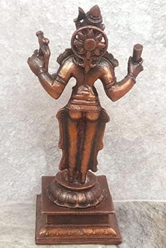 Searchers Paradise - Copper Idols Varahi,5 inches, Copper Handmade 365 Grams, Patina Antique Finish, Pack of 1 Piece view 2