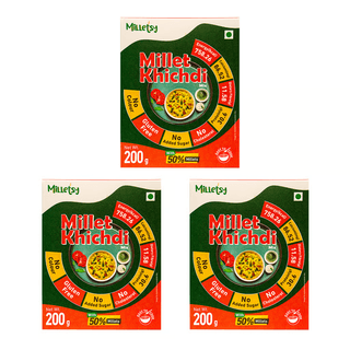Milletsy Millet Khichdi Instant Mix Activated 200g Pack of 3