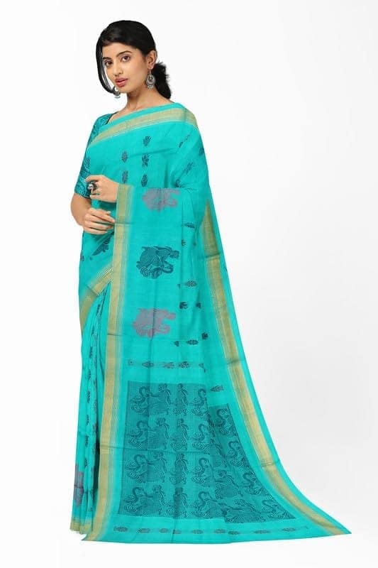 APCO Handloom - Women's Rahajmundry Pure Cotton Grey Handloom Saree (Angara Handloom Saree) 103 view 2