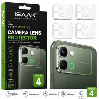 ISAAK Back Camera Lens Protector compatible for Infinix Note Edge 5G (Pack of 4)