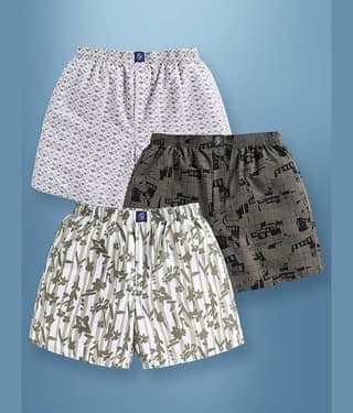 Supersquad Pack of 3 Cotton Blend Boxers For Men's ( Assorted 1 )