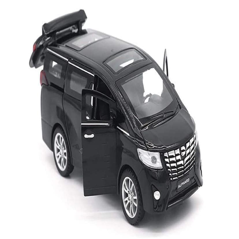 KTRS ENTERPRISE 1:24 Big Alphard Diecast Metal Pullback Toy car with Openable Doors Light, Music Boys Gifts Toys for Kids (Alphard)(Colors as Per Stock)