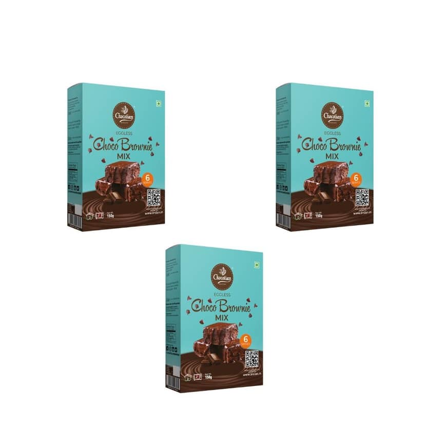 Chocolian Bakers Eggless Choco Brownie cooker Cake Mix Powder | Instant Cake Mix Powder | 4 Step Cake Mix | Mix, Pour, Bake & Serve | Moist Chocolate Cake |