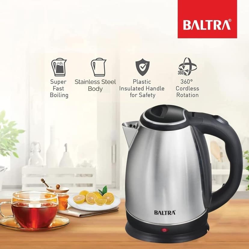 Baltra 1.8L 1500W Stainless Steel Electric Kettle, Supreme/ BC-158 view 2