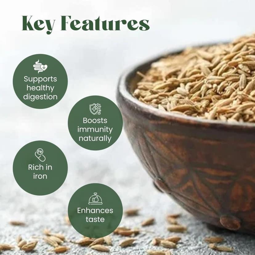 Organic Cumin Seeds | Sabut Jeera | Pure | Healthy & Aromatic | 100g view 2