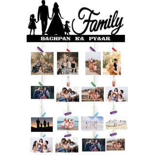 Khush Its Amazing Wood Family Bachapan Ka Pyar Picture Photo Frame for Wall Decor Photos Artworks Prints Multi Pictures