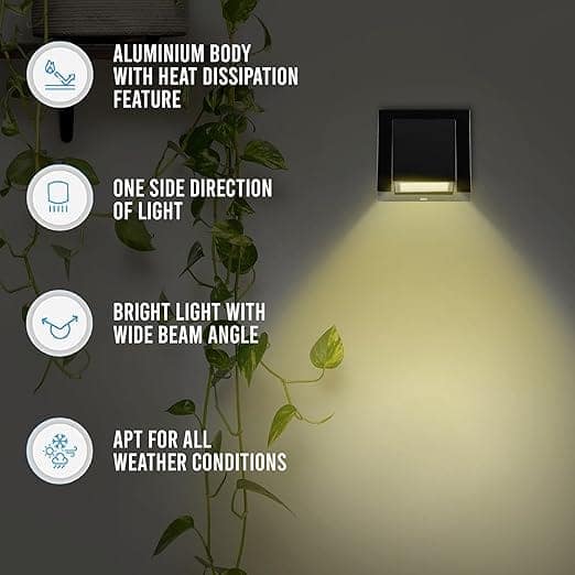 5W Waterproof Led Wall Light for Home Decoration – Up Down 1-Way LED Wall Lamp | IP65 Outdoor Fancy Wall Lights for Balcony,Gate,Elevation,Garden,Patio | Decorative Wall Mount Light -Pack of 1 view 2