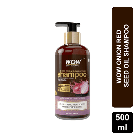 Wow Red Onion Black Seed Oil Shampoo, 500 ml Bottle view 2
