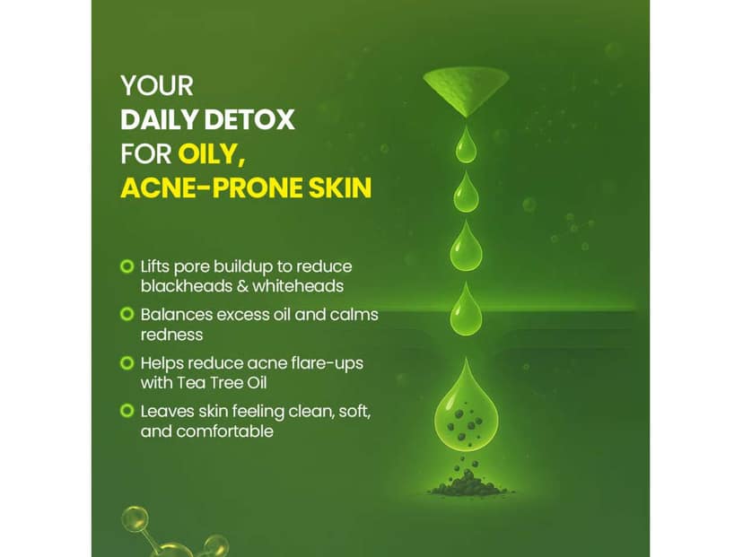 WOW Skin Science Japanese Matcha Mud Face Wash Purifies & Balances Oily Skin - 150ml view 2