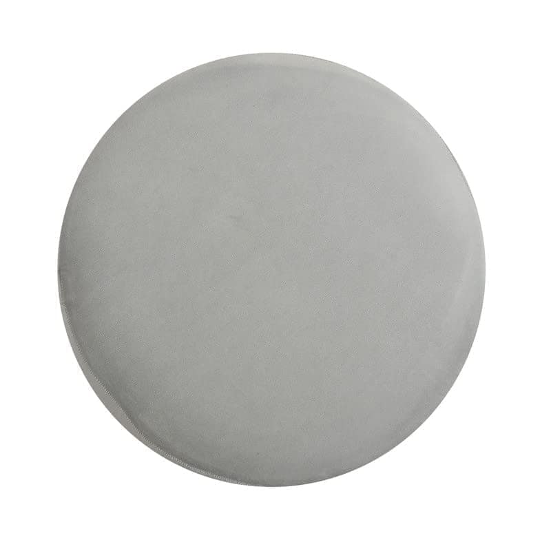 Rugsxerry Ottoman Pouffes for Sitting Stool for Living Room Sitting Puffy Wooden Stools Chair Living Room Furniture Footrest Pouf Foot Stool for Office Room Decor, 16x16x18 inch, Grey view 2
