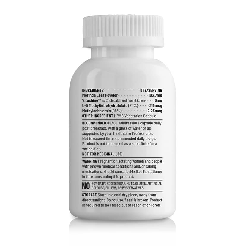 Unived B12+D3 Capsules for Energy, Bone, Brain and Heart view 2
